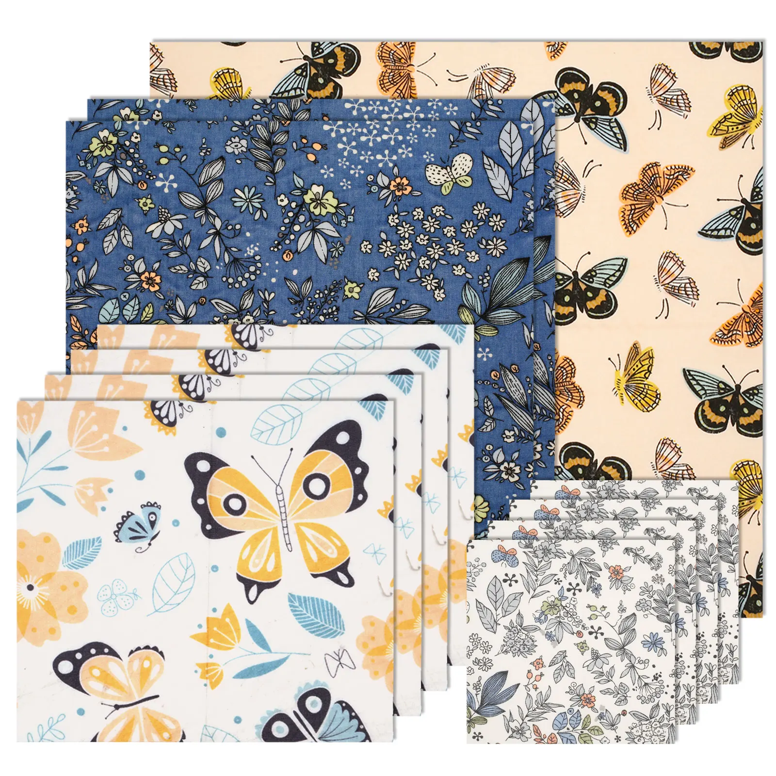 Beeswax Wrap Reusable - Set di 11 Involucri Alimentari in