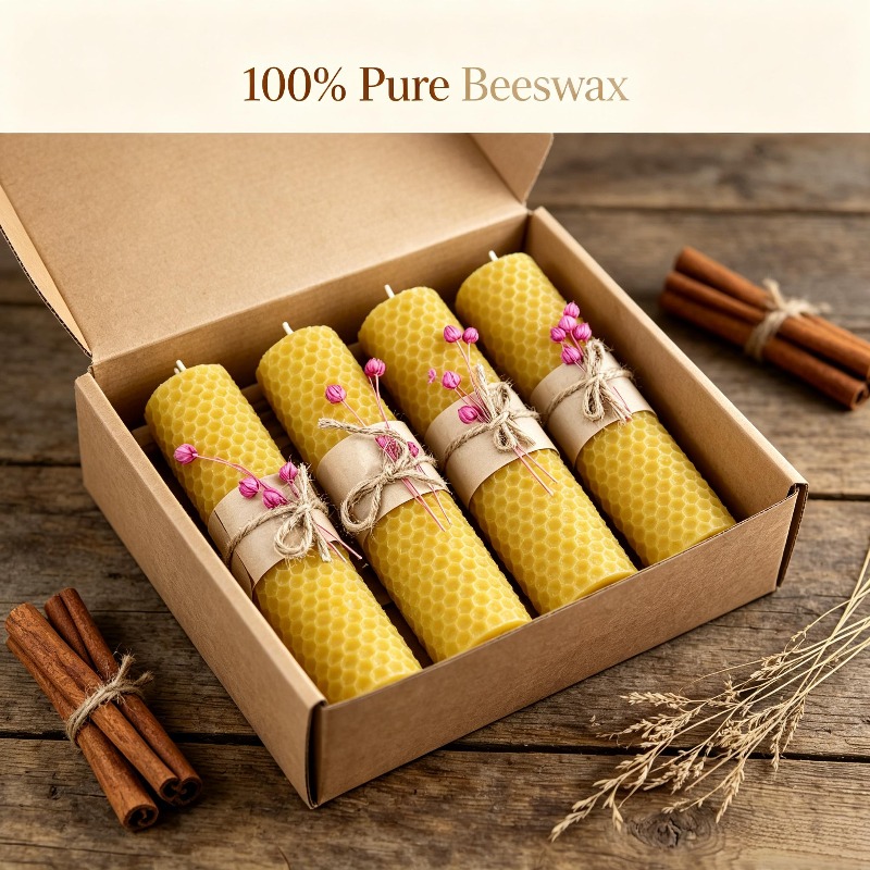 Set da 4 candele a colonna in  - Beeswax Wrap Reusable recensione e prezzo