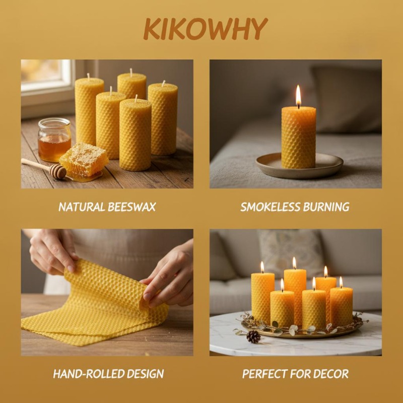 6 candele a colonna in rotolo  - Beeswax Wrap Reusable recensione e prezzo